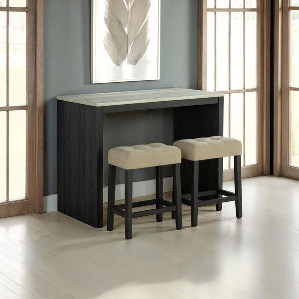 ZANAIDE - 3 Pc. Counter Ht. Table Set w/ USB - SL3402BK-PT-3PK