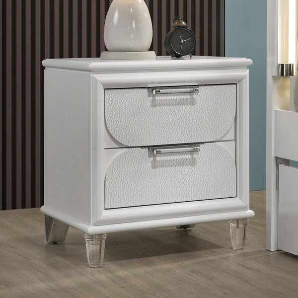 LAREINA - Nightstand, Pearl White - FM72081WH-N