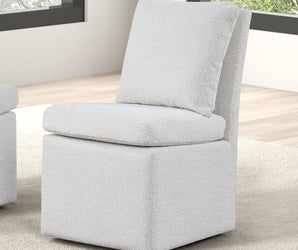 BROAGER - Dining Chair w/ Caster - FM3000WH-SC