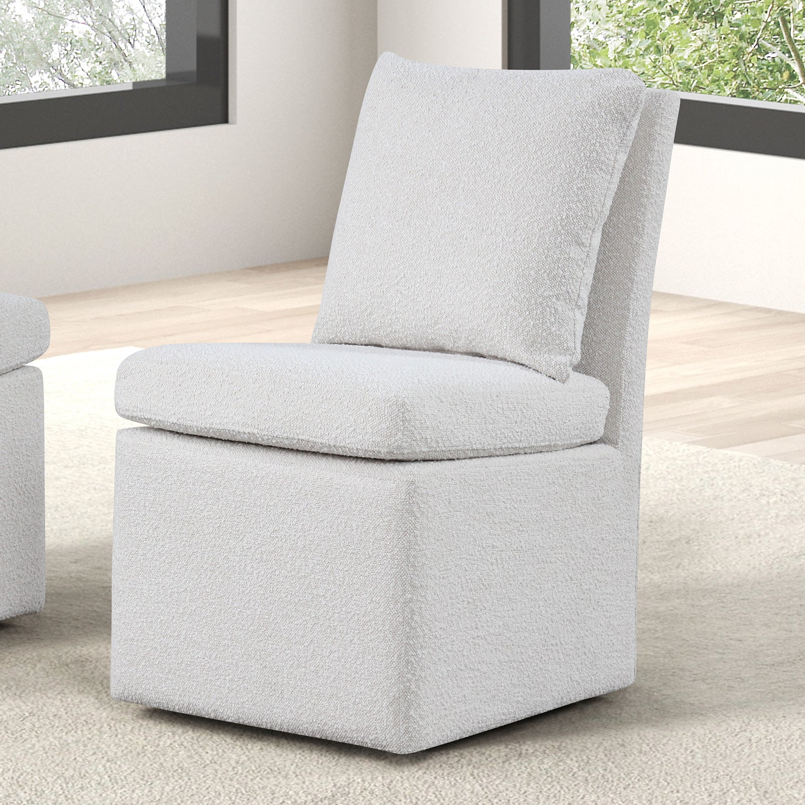BROAGER - Dining Chair w/ Caster - FM3000WH-SC