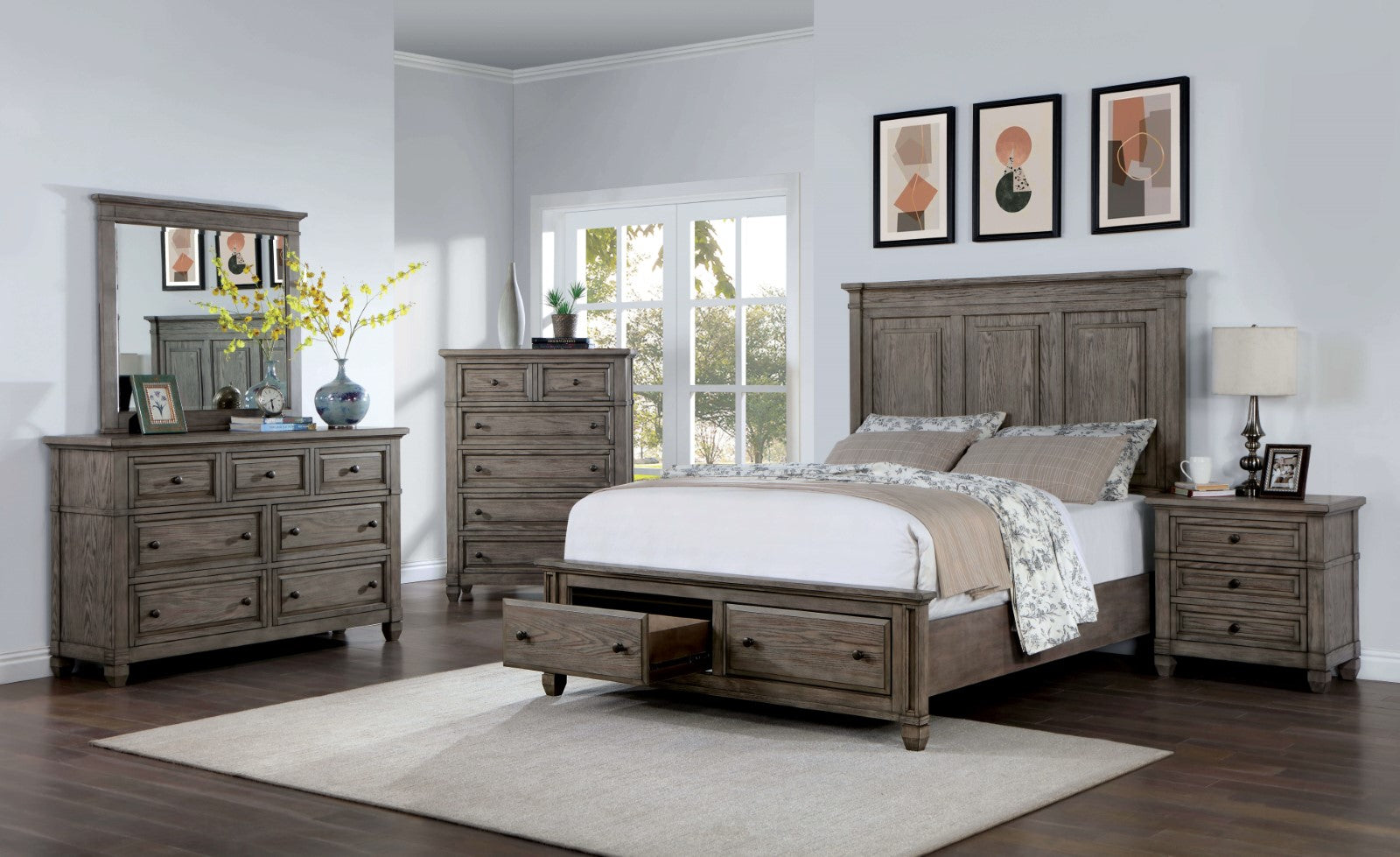 DURANGO - 4 Pc. Queen Bedroom Set - CM7461GY-Q-4PC