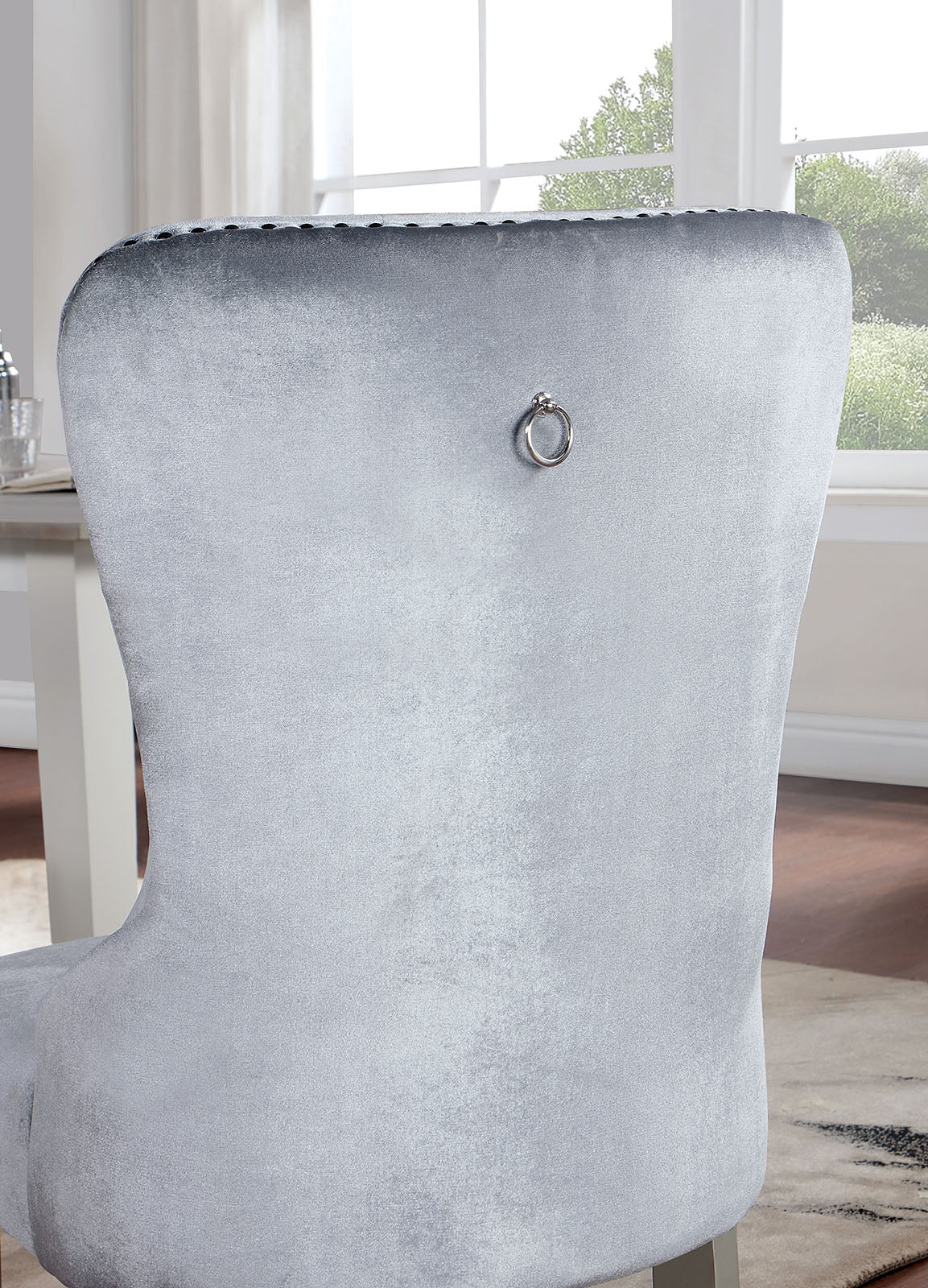 ADALIA - Wingback Chair (2/CTN) - CM3241GY-SC-2PK