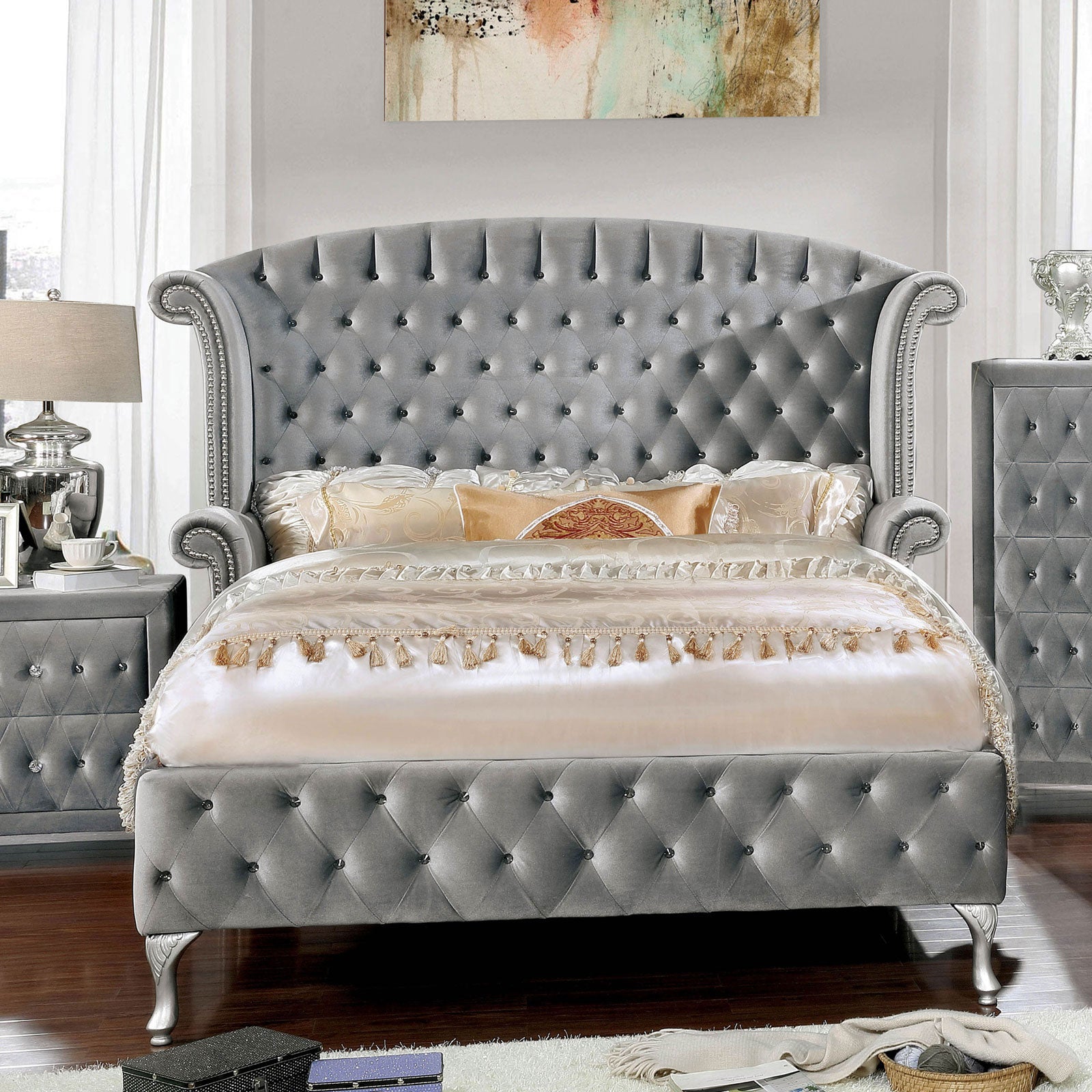 ALZIR - 4 Pc. Queen Bedroom Set - CM7150Q-4PC