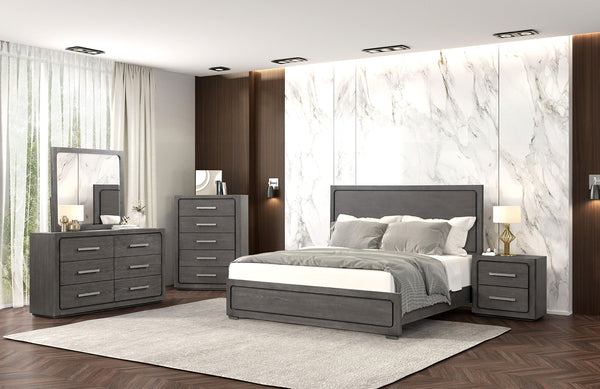 CROWTHORNE - Queen Bed, Warm Gray - FM70100GY-Q-BED