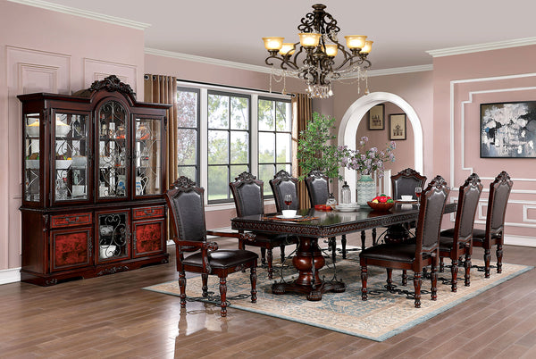 PICARDY - 9 Pc. Dining Table Set (2AC+6SC) - CM3147T-9PC