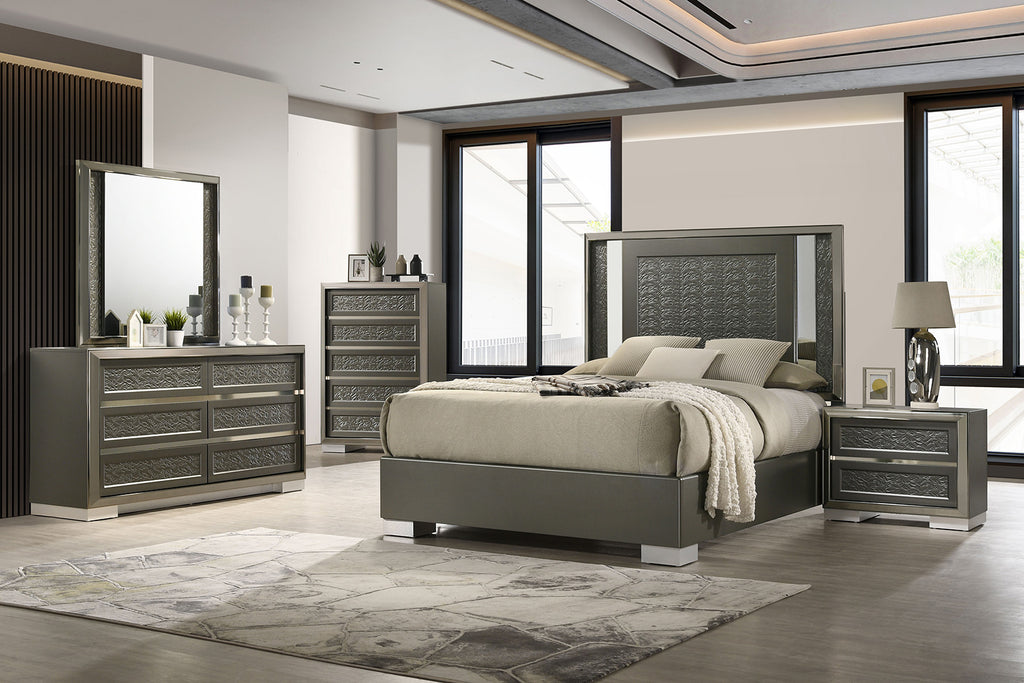 LEYLAND - 4 Pc. Queen Bedroom Set - FM7252DG-Q-4PC