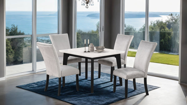 SABRO - 5 Pc. Square Dining Table Set - FM3330BK-ST-5PC