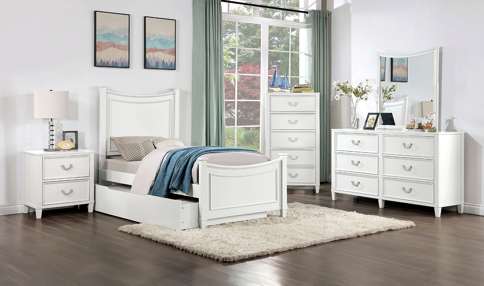 LYCORIS - 4 Pc. Full Bedroom Set - CM7477WH-F-4PC