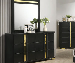 LILLESTROM - Dresser, Black/Gold - FM7217BK-D