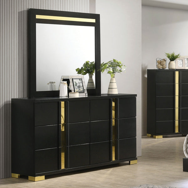 LILLESTROM - Dresser, Black/Gold - FM7217BK-D