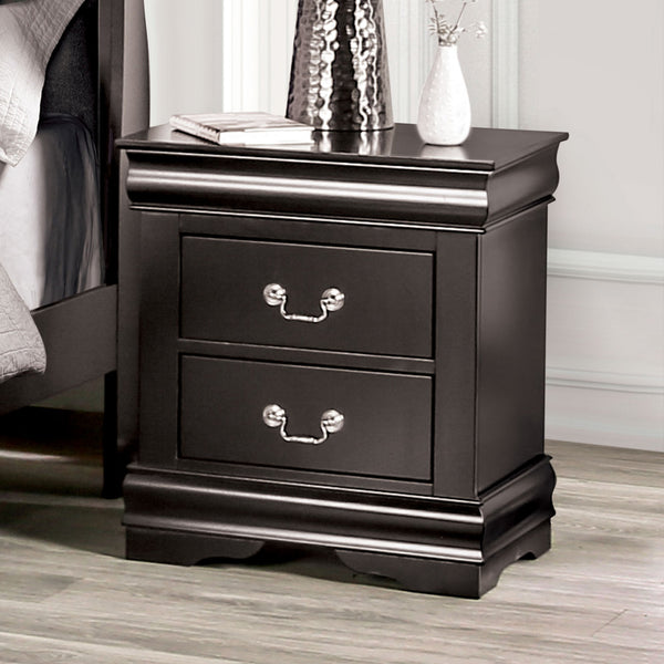 LOUIS PHILIPPE - Nightstand, Black - FM7866BK-N