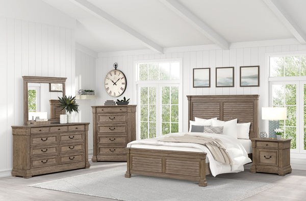 SHERINGHAM - E.King Bed, Weathered Gray - FM7701BR-EK-BED