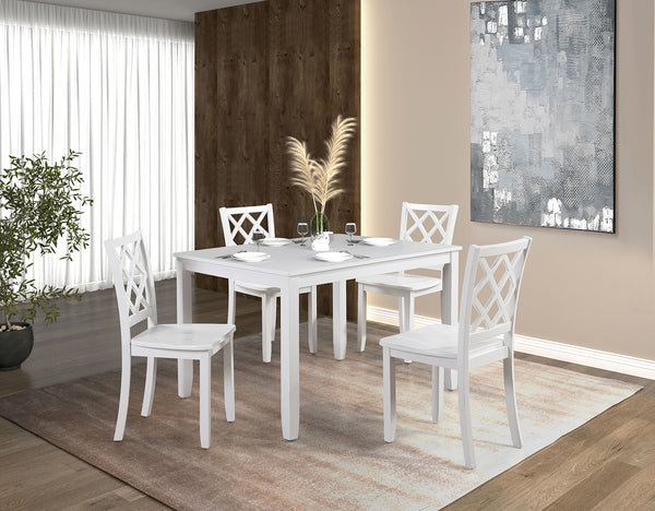 YAMHILL - 5 Pc. Dining Table Set - FM3424WH-T-5PK
