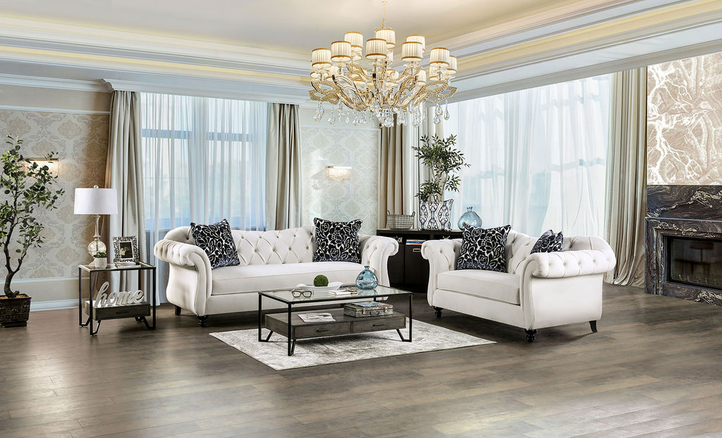 ANTOINETTE - Loveseat, White - SM2228-LV