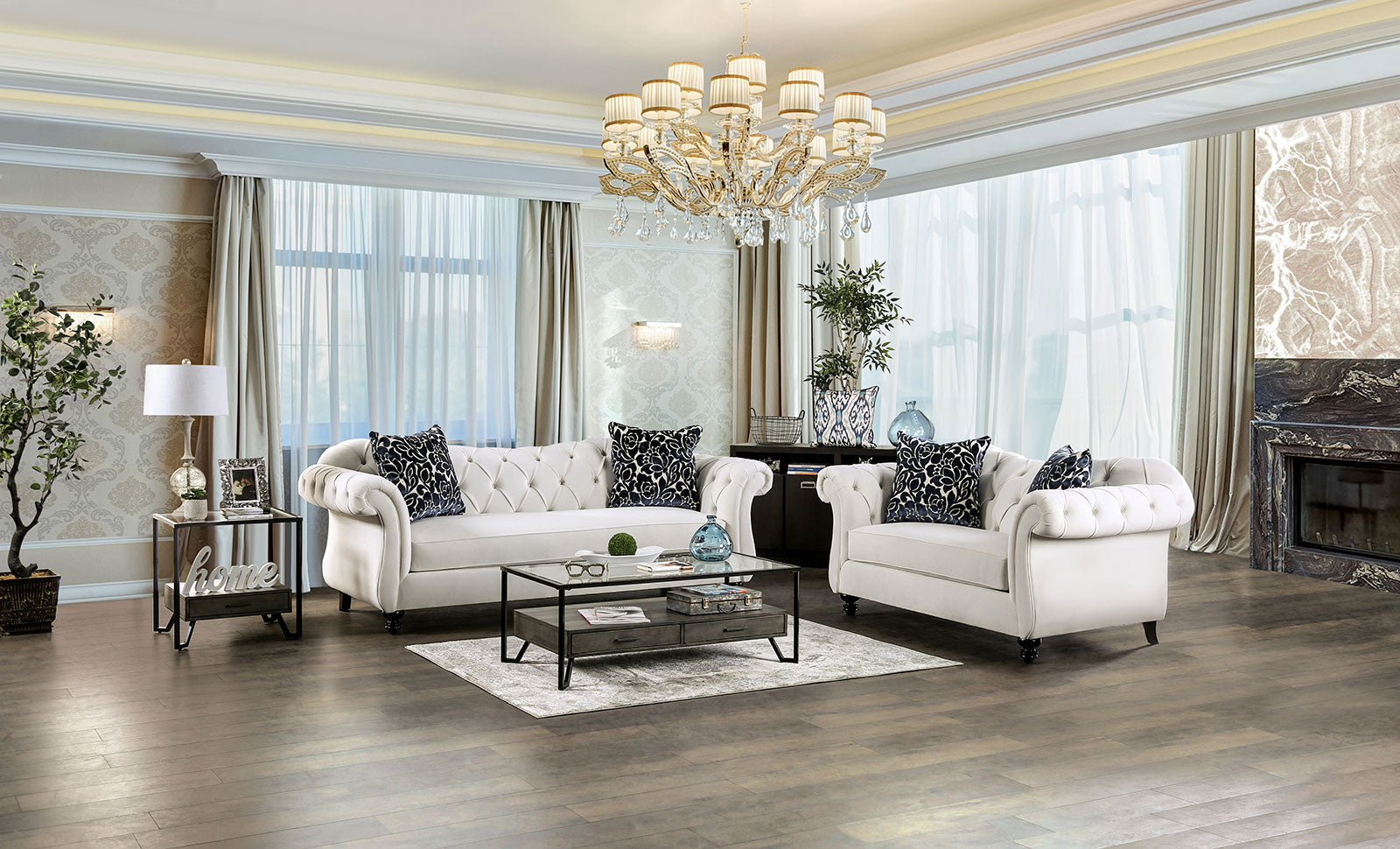 ANTOINETTE - Loveseat, White - SM2228-LV