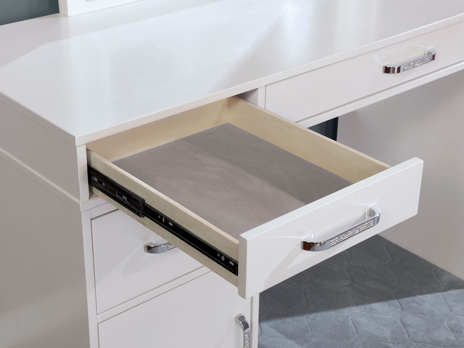 YASMINE - Vanity Set, White - FOA-DK5683WH-PK