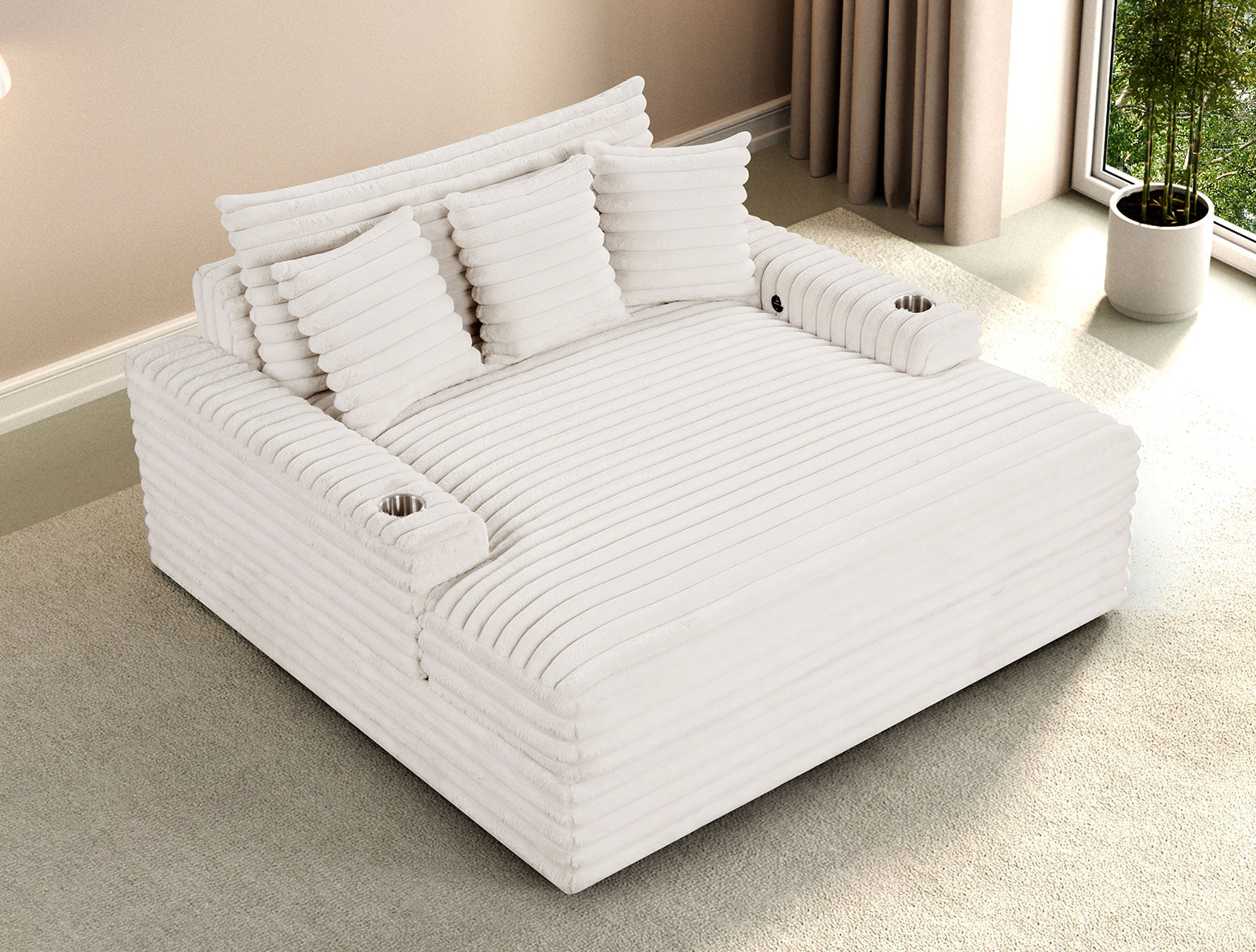 VEYRIER - 2 Arm Chaise - FM6901WH-CE