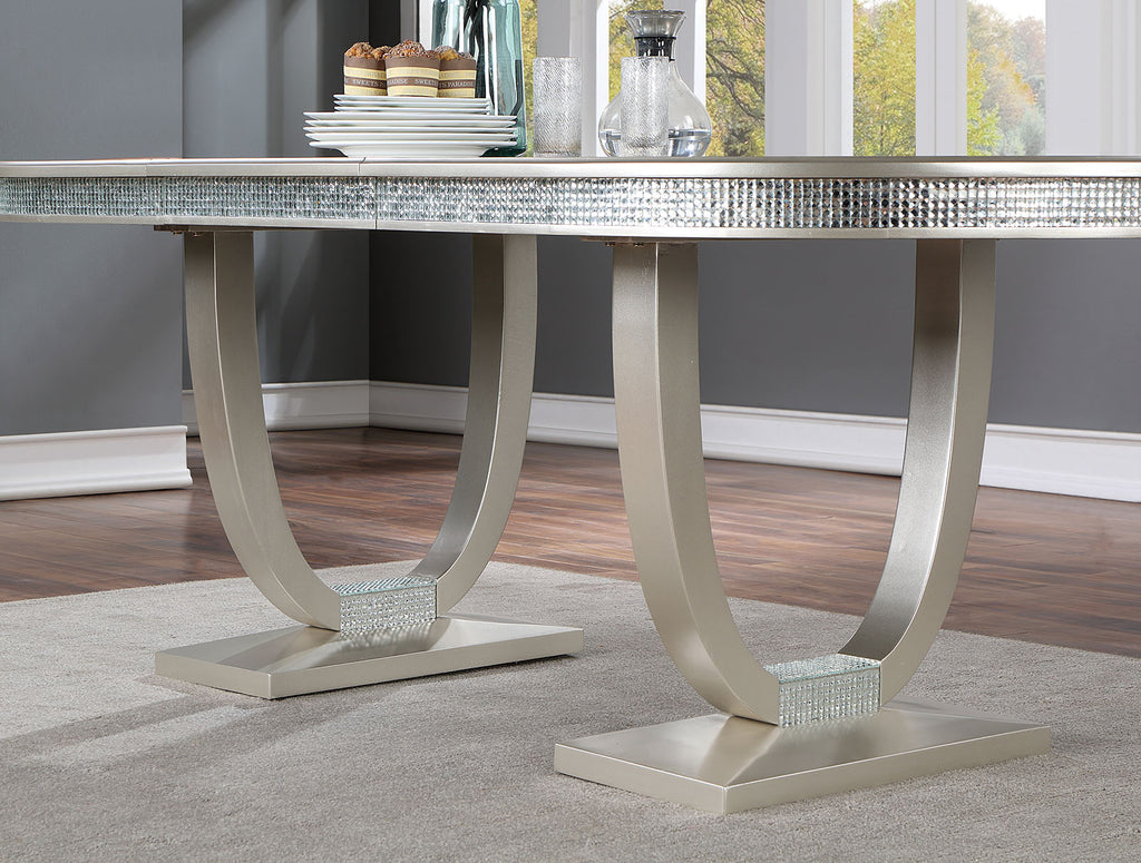 CATHALINA - Oval Dining Table - CM3541SV-T-TABLE