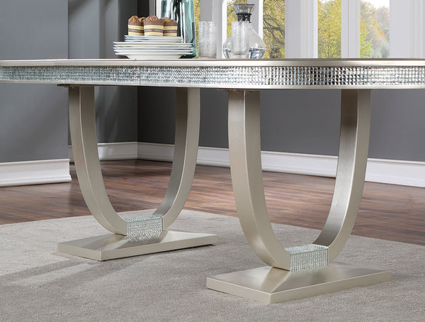 CATHALINA - Oval Dining Table - CM3541SV-T-TABLE