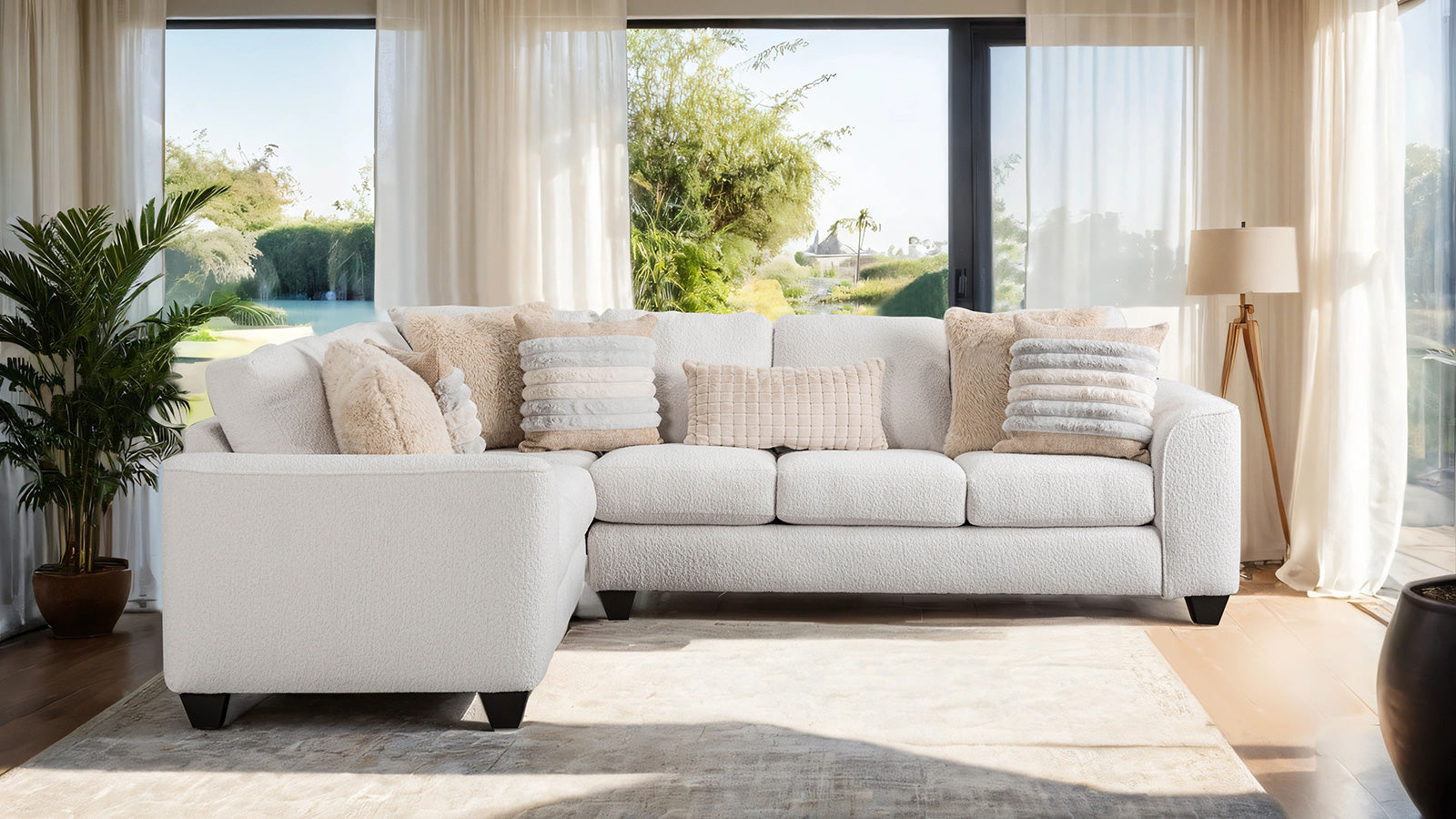 IROQUOIS - Ottoman, Cream/Tan - SM5197-OT