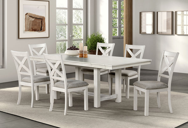 FERRONE - 7 Pc. Dining Table Set - FM3429WH-T-7PC