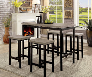 VILVOORDE - 5 Pc. Counter Ht. Table Set - CM3454PT-5PK