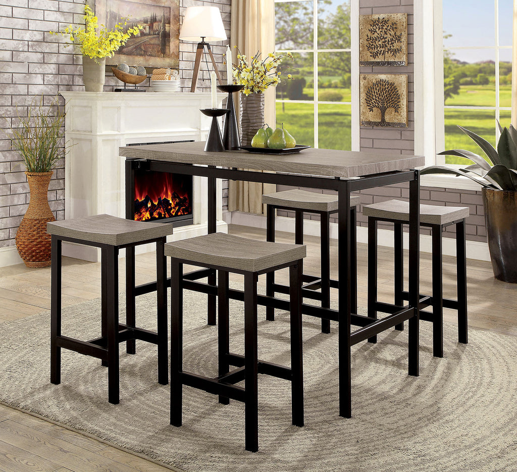 VILVOORDE - 5 Pc. Counter Ht. Table Set - CM3454PT-5PK