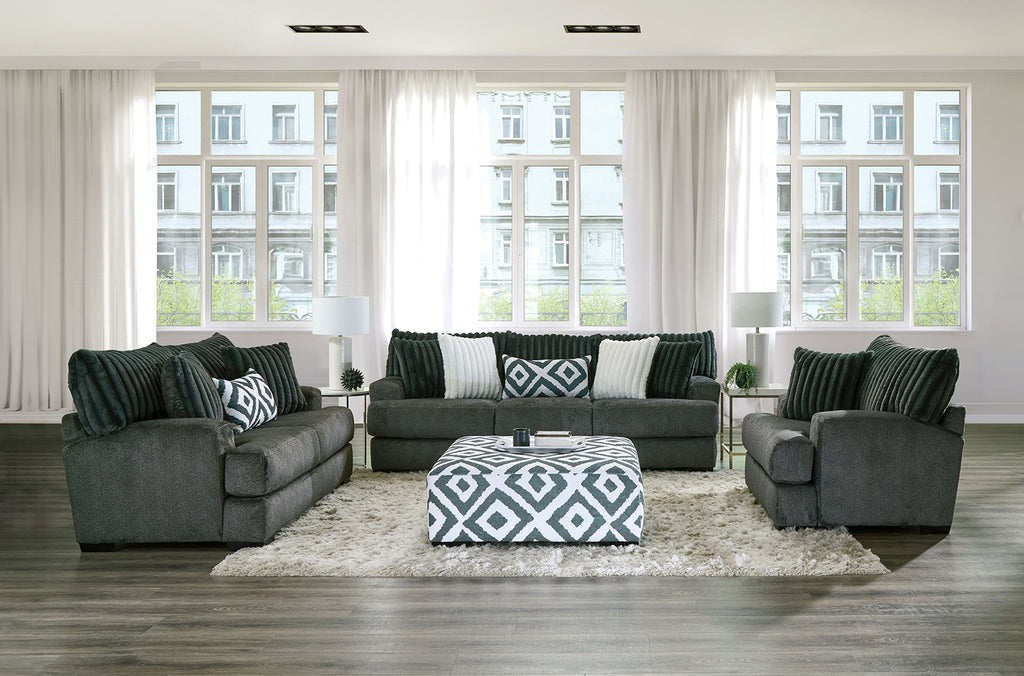 LOUGHTON - Ottoman, Gun Metal - SM5195-OT