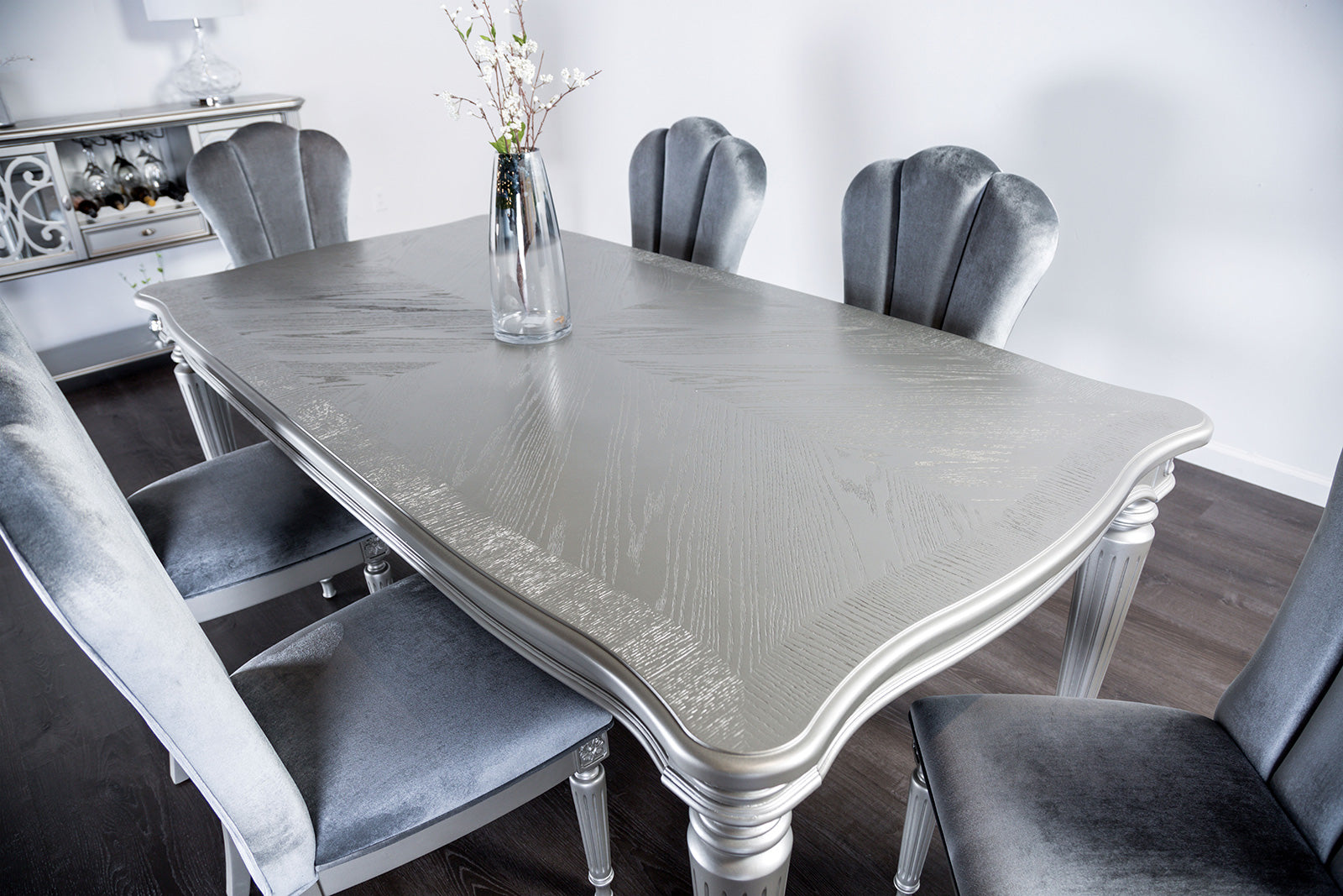 HANNORIA - 7 Pc. Dining Table Set - FM3416SV-T-7PC