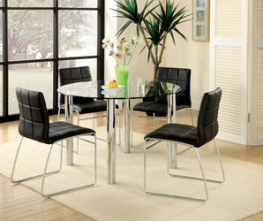 KONA I - 5 Pc. Round Dining Table Set - CM8320T-BK-5PC
