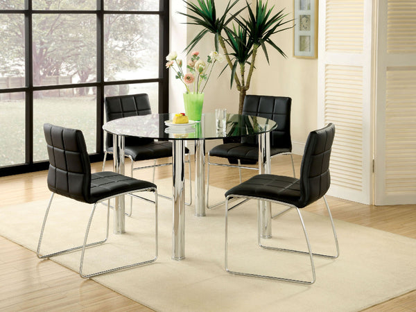 KONA I - 5 Pc. Round Dining Table Set - CM8320T-BK-5PC