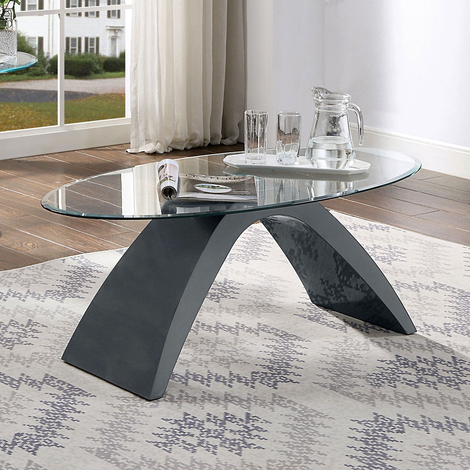 NAHARA - Coffee Table, Gray - FOA4042GY-C-TABLE