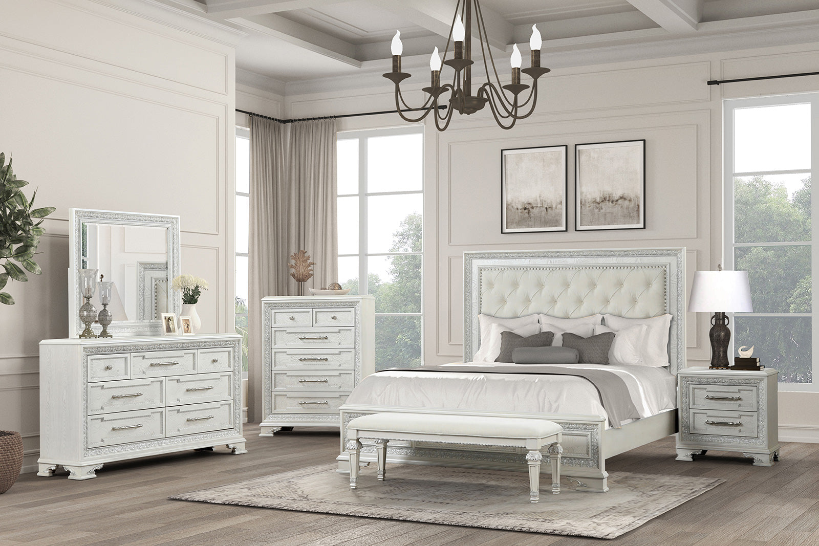 STELLA MIA - Dresser w/Jewelry Box - FM70000WH-D