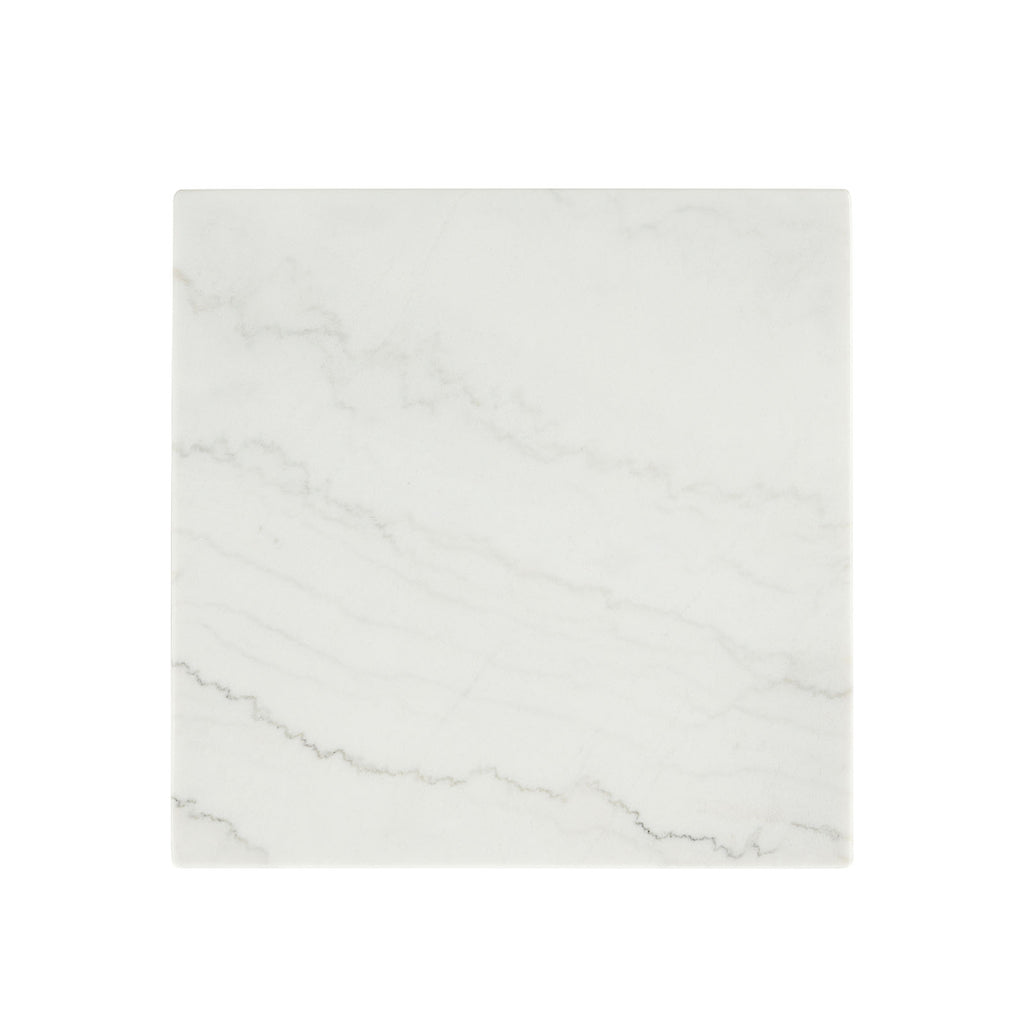 THISTED - Square Marble End Table - FM44002WH-SE
