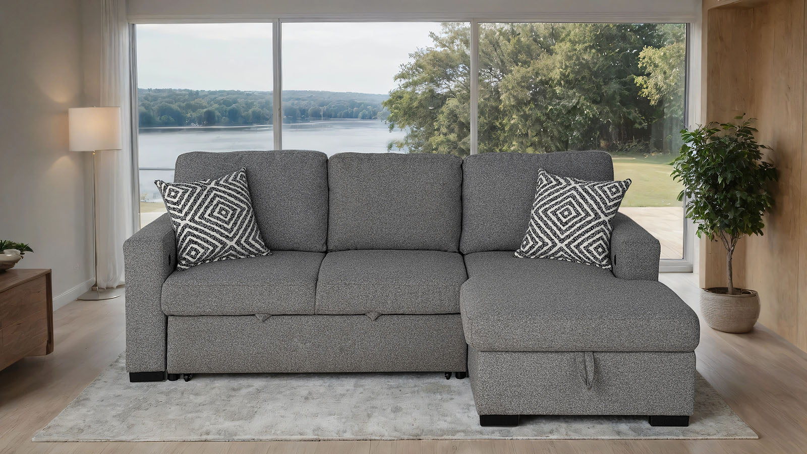 CHATHAM - Right-Chaise Sectional - FM64005GY-SECT-R
