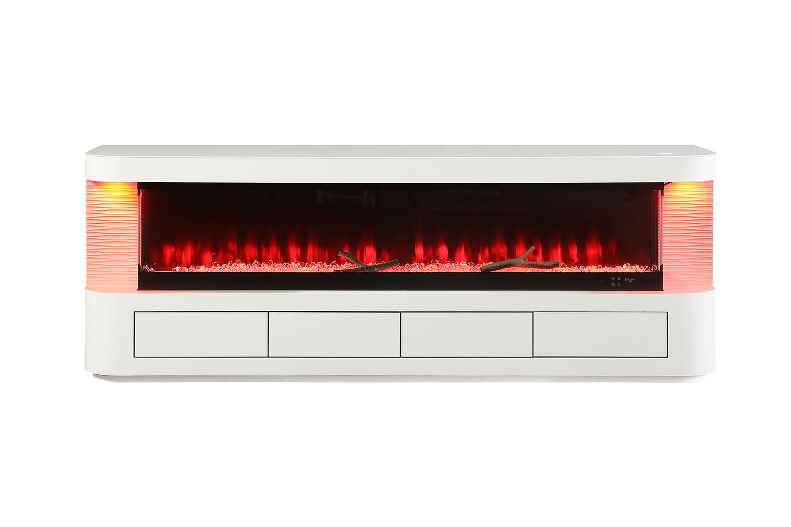 LUKEN - 71" TV Stand w/ Electric Fireplace - FM-AC8010WH-TV