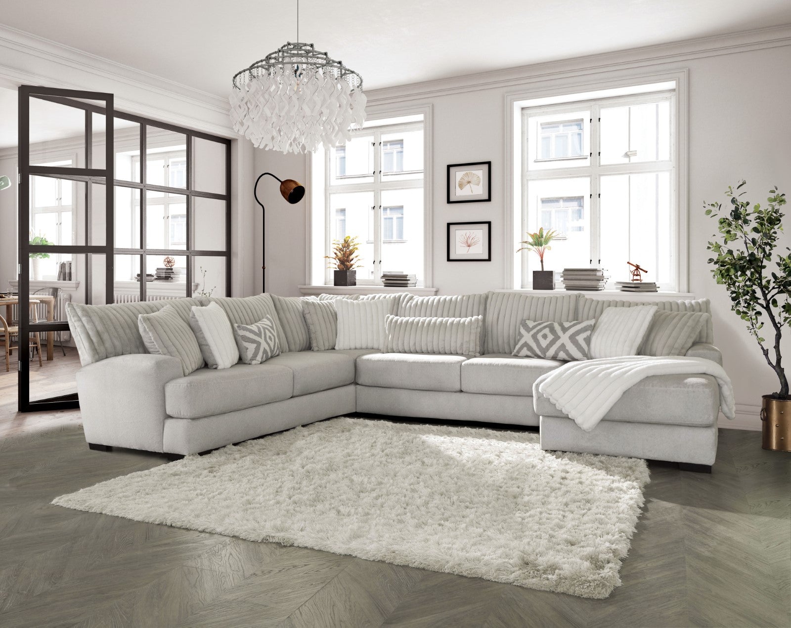 HERMISTON - Sectional, Gray - SM5171-SECT