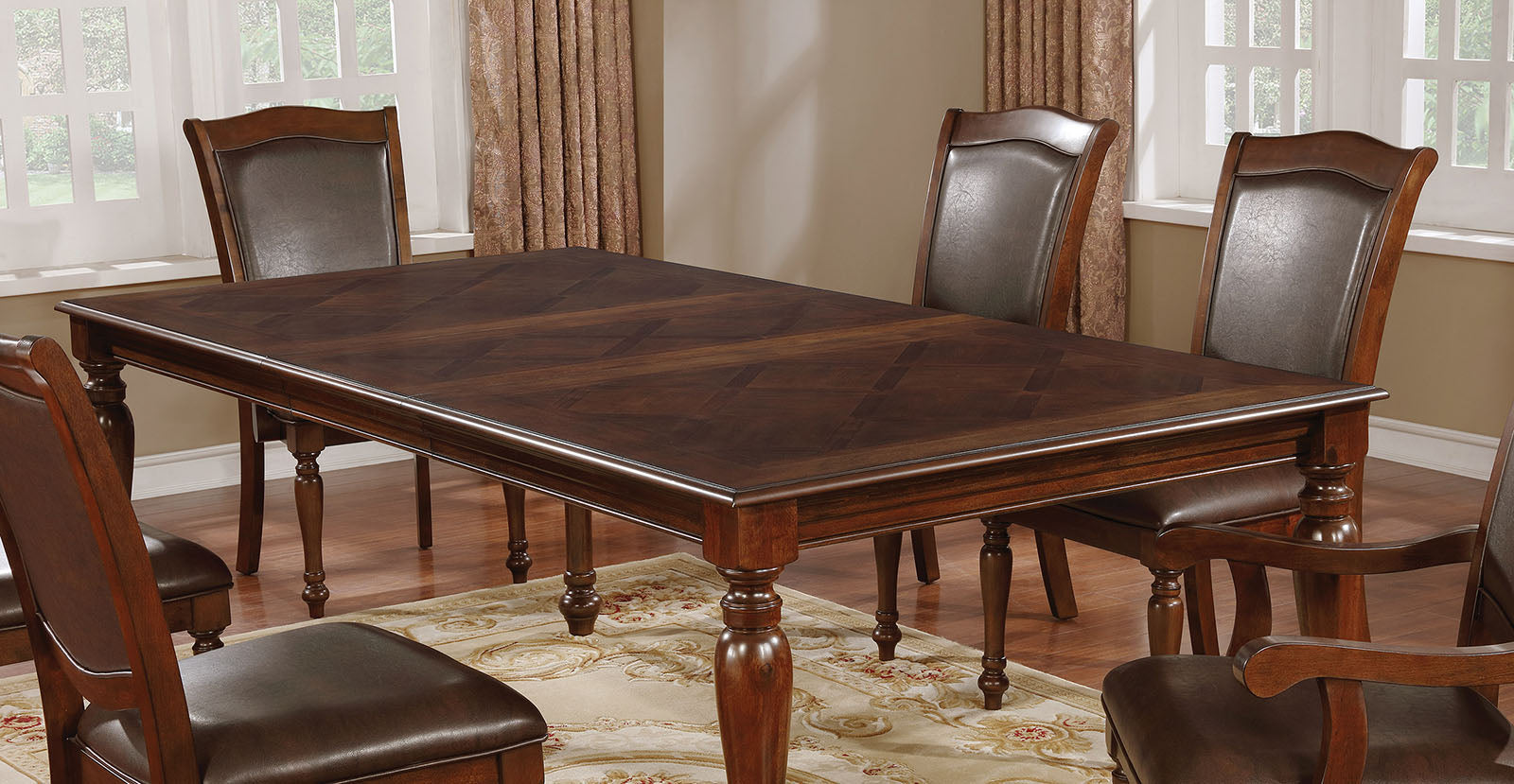 SYLVANA - 9 Pc. Dining Table Set (2AC+6SC) - CM3453T-9PC