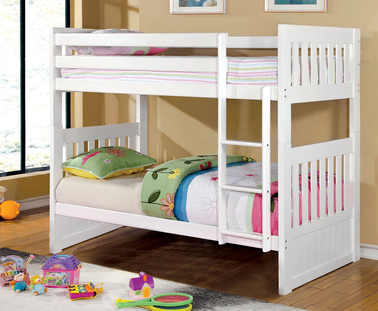 CANBERRA II - Twin/Full Bunk Bed - CM-BK607WH-BED