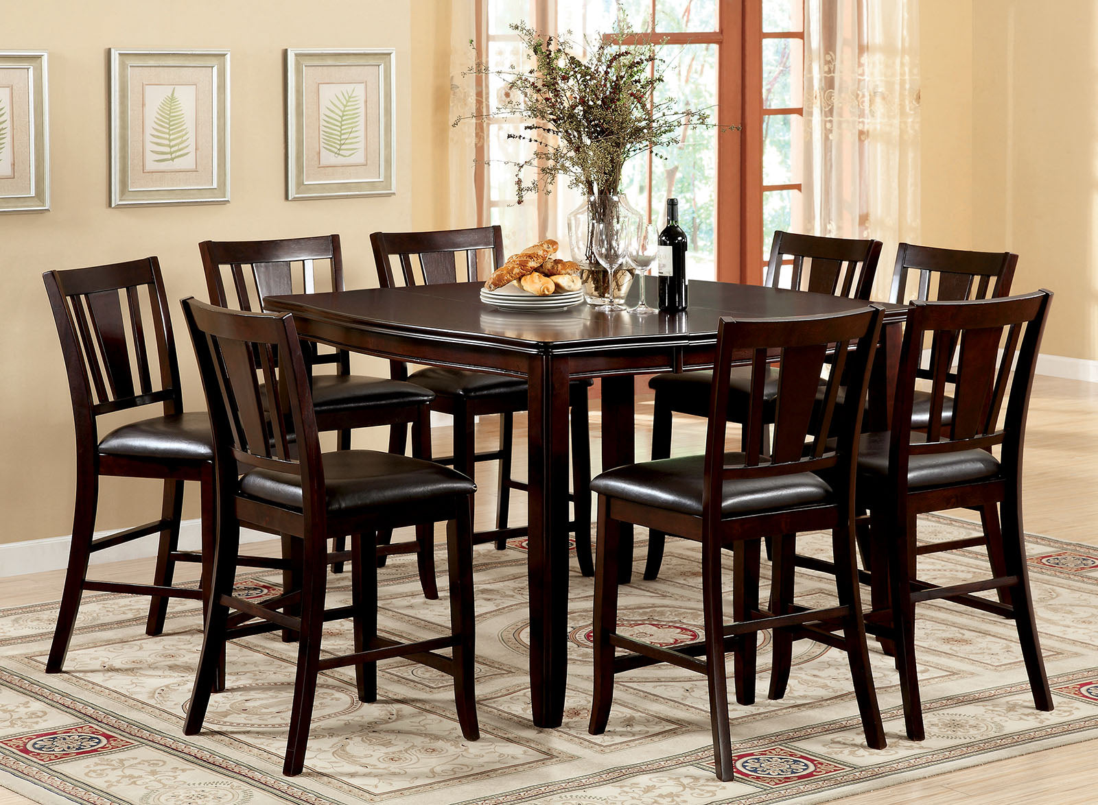 EDGEWOOD II - 9 Pc. Counter Ht. Table Set - CM3336PT-9PC