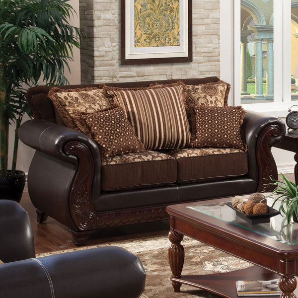 FRANKLIN - Loveseat, Dark Brown - SM6106N-LV