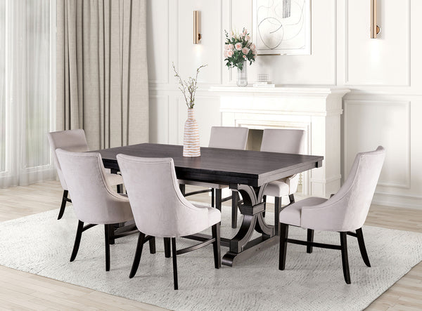 GOSPORT - 7 Pc. Dining Table Set - FM3200BK-T-7PC