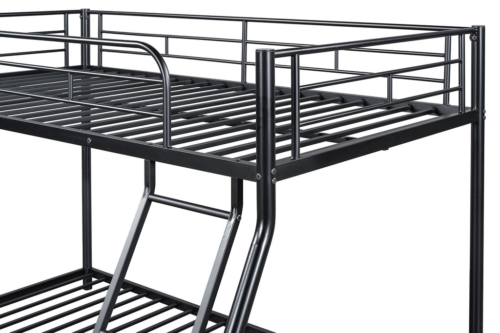 PANOS - Twin/Full Metal Bunk Bed (K/D), Black - FM-BK901BK-TF