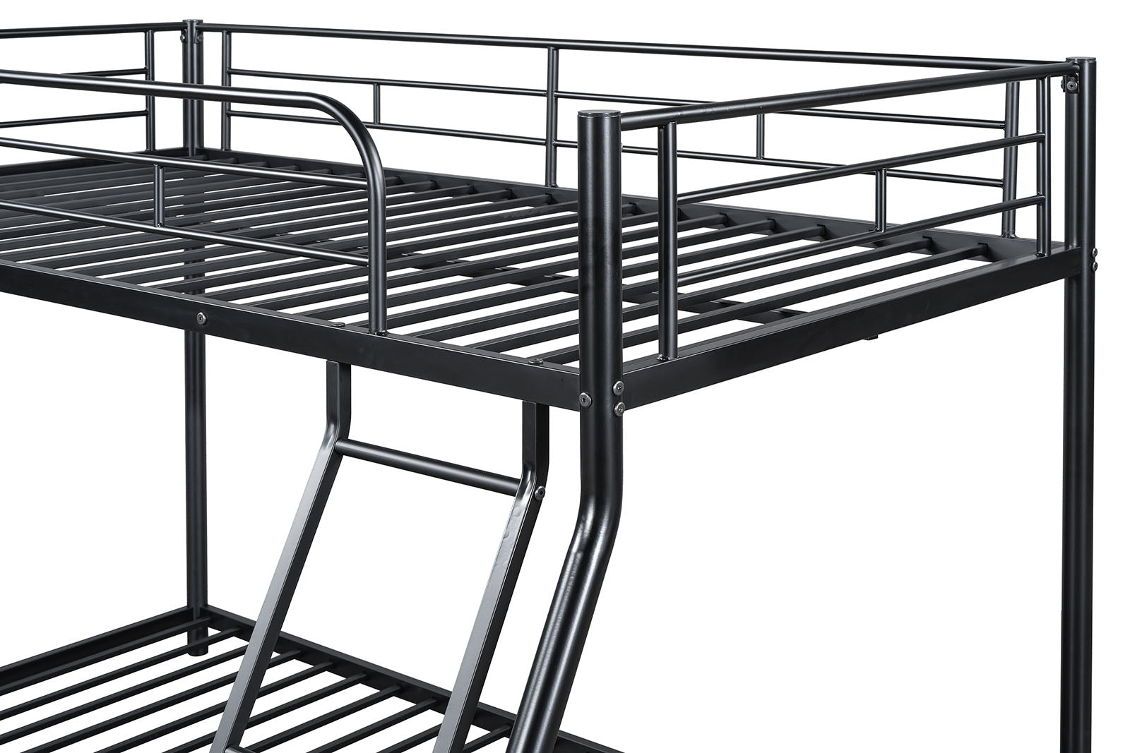 PANOS - Twin/Full Metal Bunk Bed (K/D), Black - FM-BK901BK-TF
