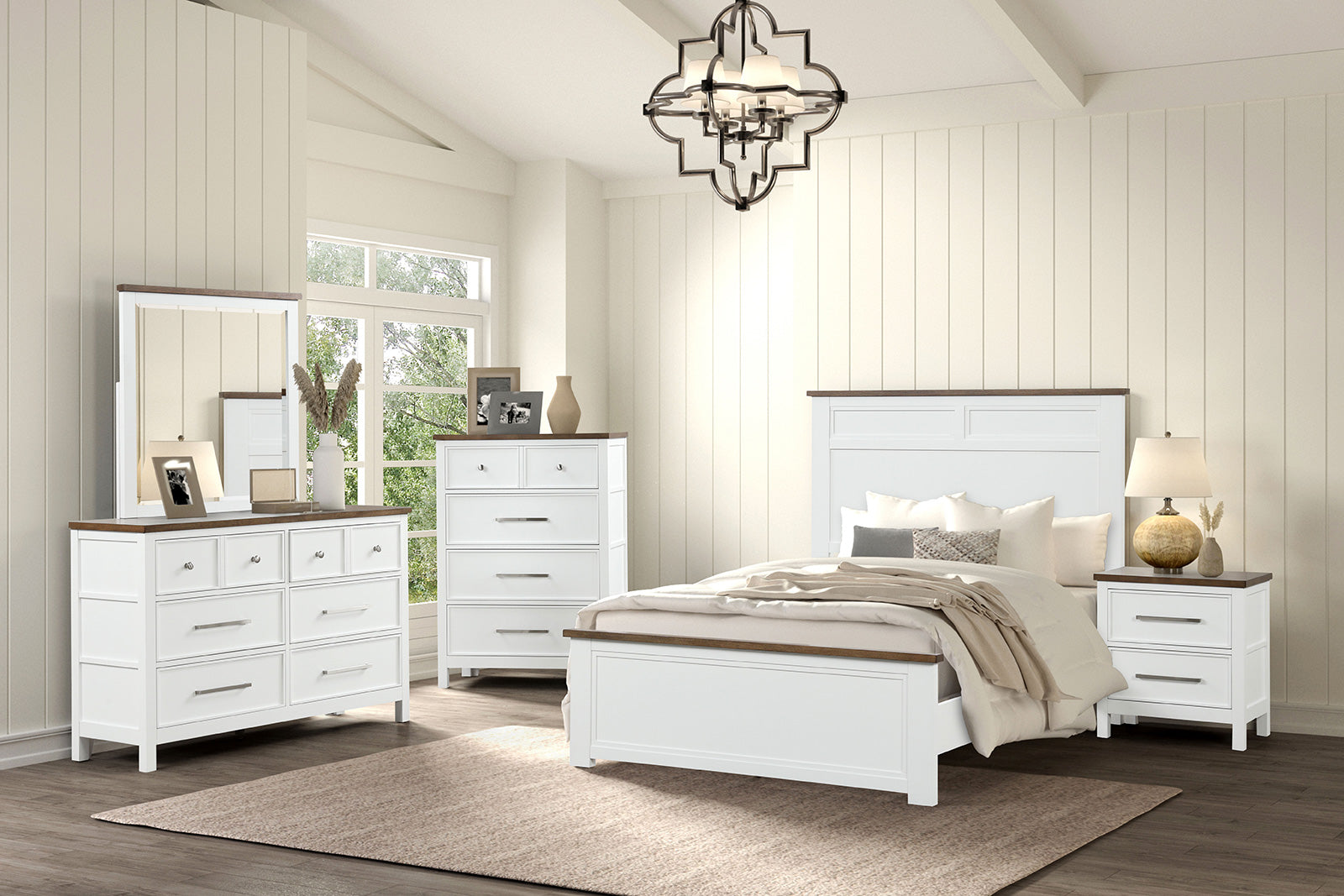 PINETOP - Chest, White/Dark Brown - FM7171WH-C