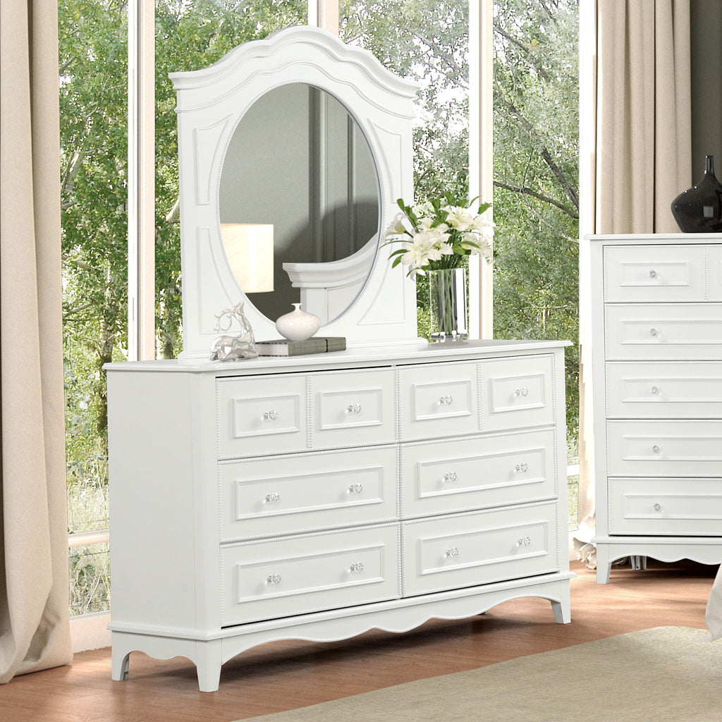 NAUCALPAN - Dresser w/ Bottom Drawer Cedar, White - FM7456WH-D