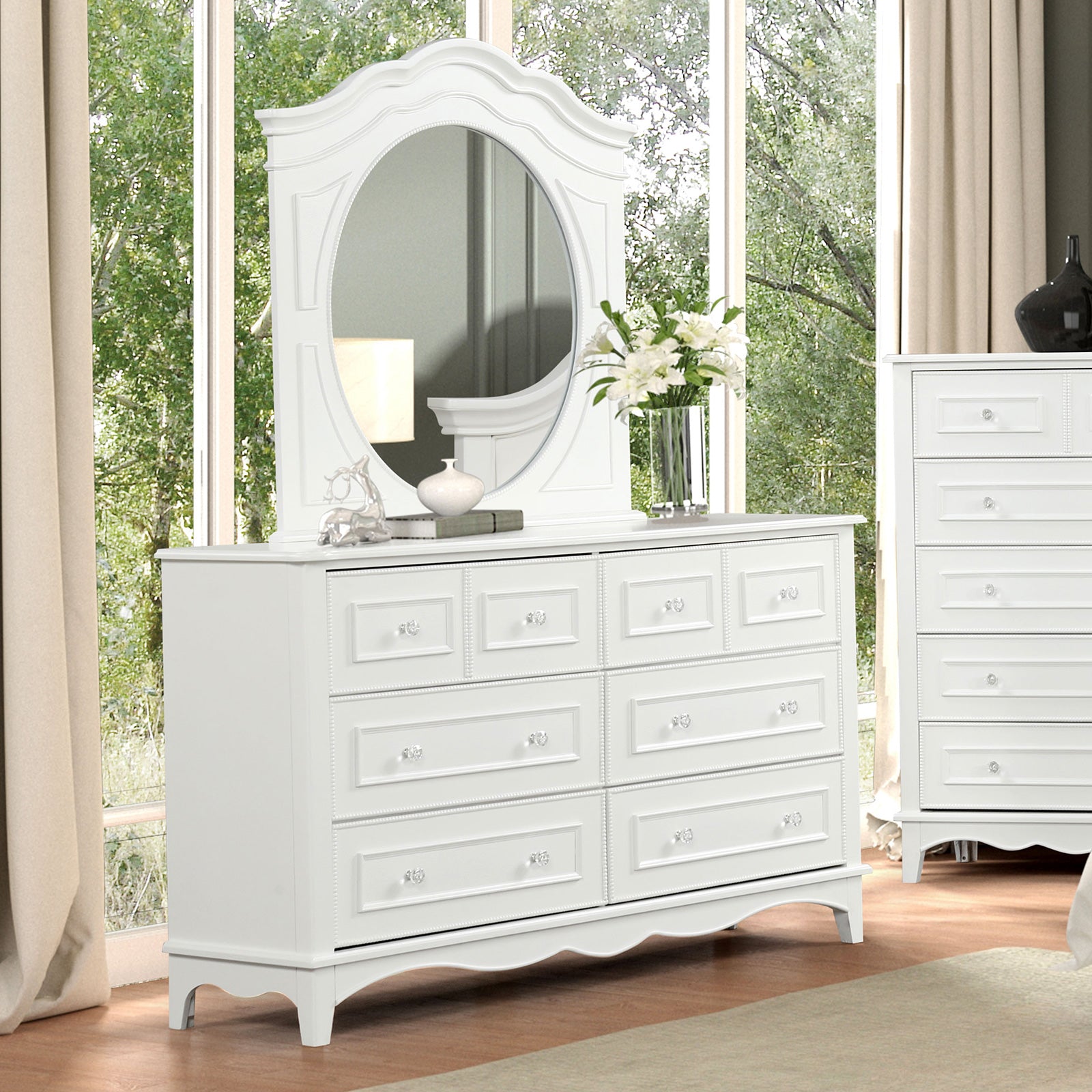 NAUCALPAN - Dresser w/ Bottom Drawer Cedar, White - FM7456WH-D