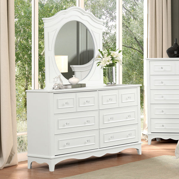 NAUCALPAN - Dresser w/ Bottom Drawer Cedar, White - FM7456WH-D