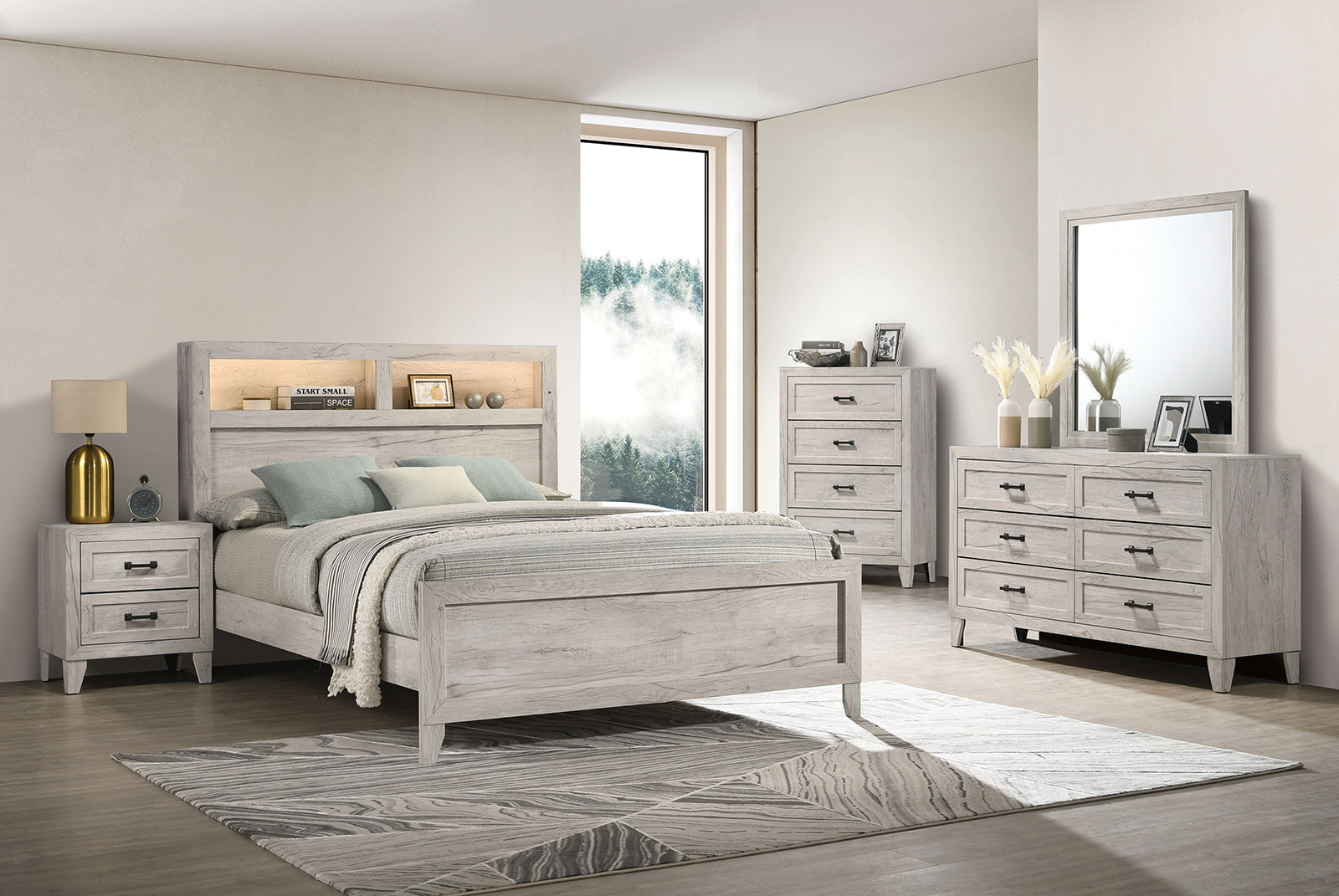 MYSEN - Nightstand, White Wash - FM7202WH-N