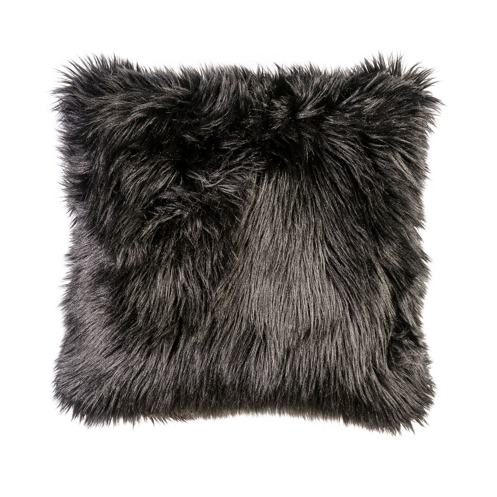 JET - 20" X 20" Pillow, Fur Black (2/CTN) - PL8043-2PK